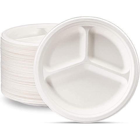PFAS-Free Bagasse Round Paper Plate