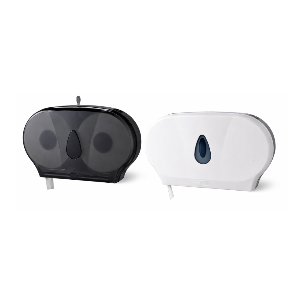 9" Twin Jumbo Roll Bath Tissue Dispenser