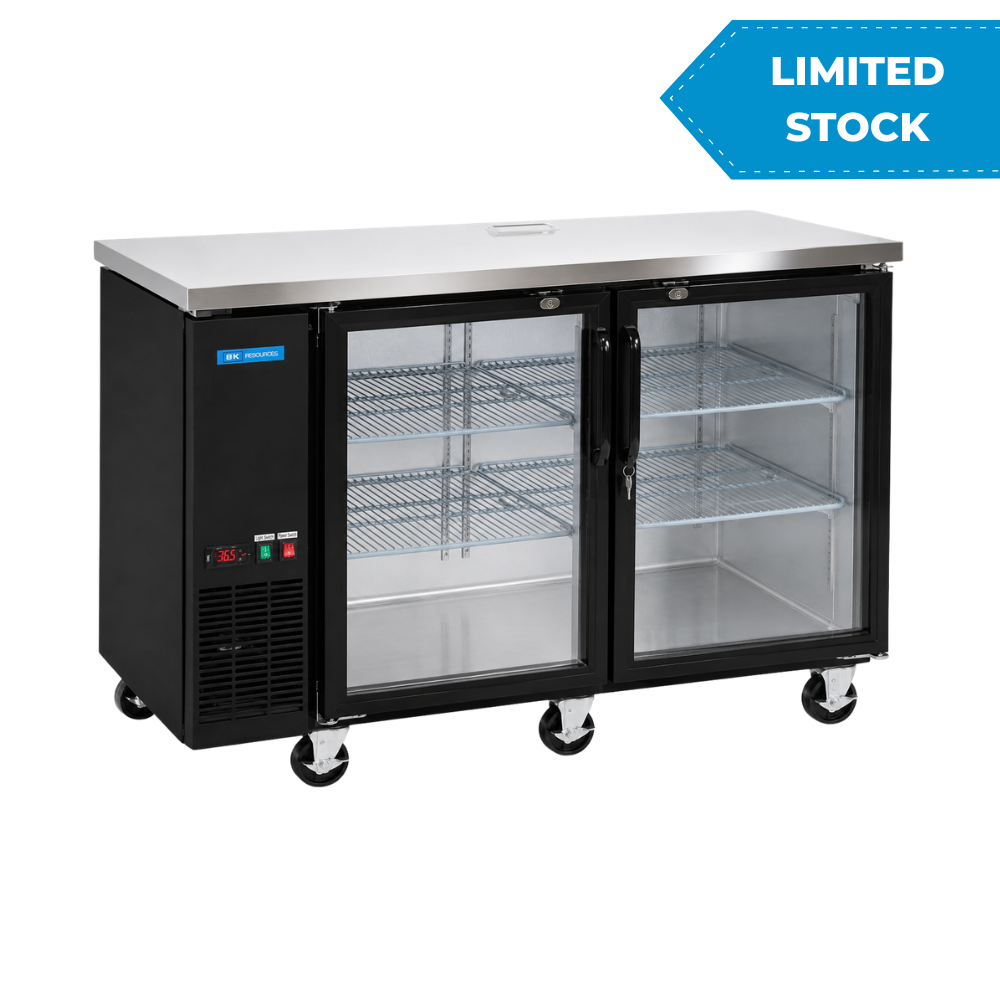 BK Resources Back Bar Refrigerator - Glass Doors BB-2G-60