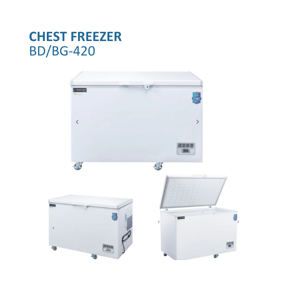 Dukers Chest Freezer 49-3/8"W Bottom Mount Self-contained Refrigeration #BD/BG-420