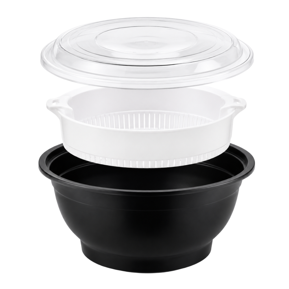 Round Heavy Weight Bowls with Lids [Sold per Pallet]