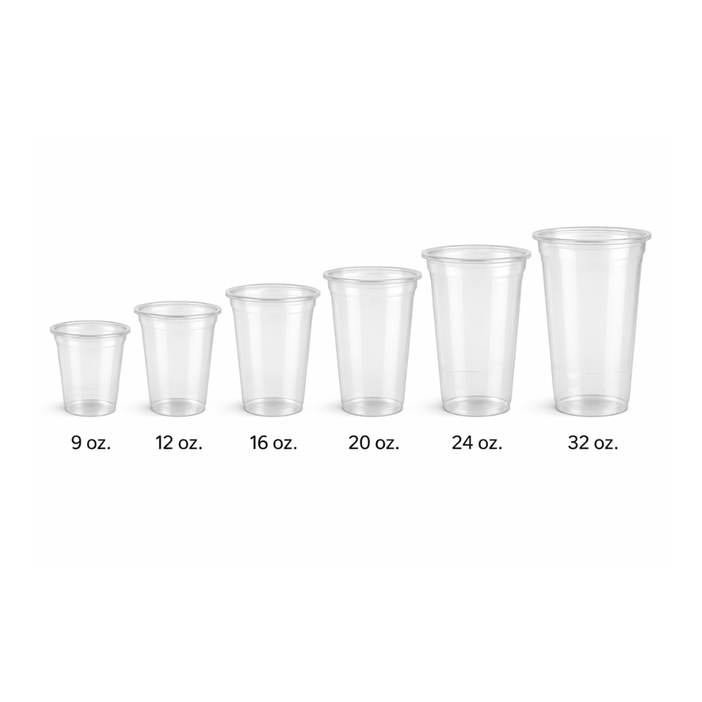 Clear PET Plastic Cold Cups [Sold per Pallet]