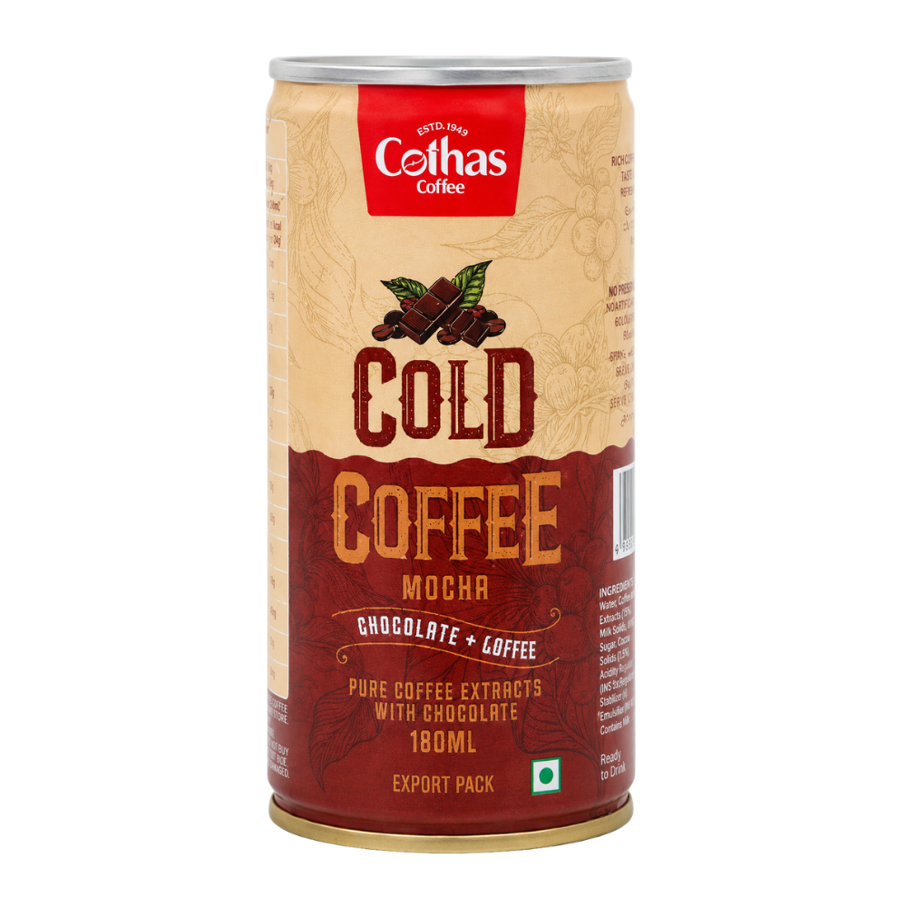 Cothas Mocha Cold Coffee (25x180ml cans/case)