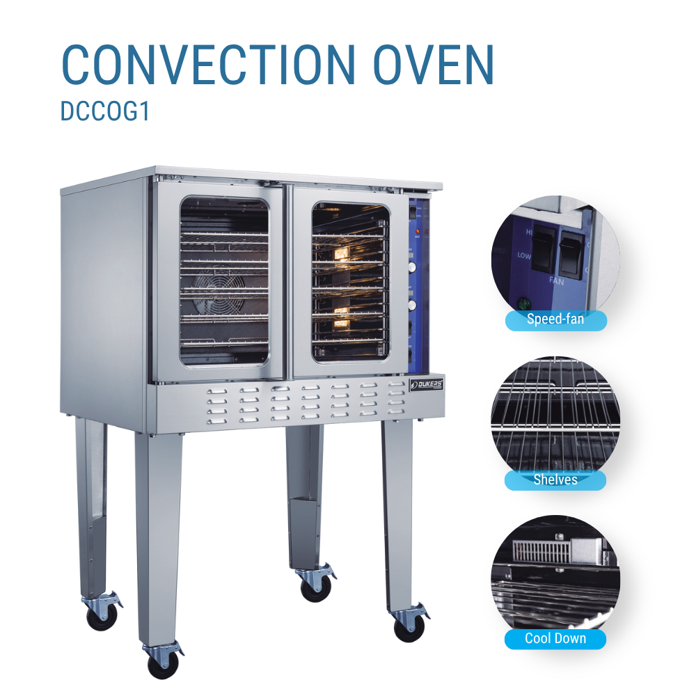 Dukers Convection Oven Gas Single-deck #DCCOG1