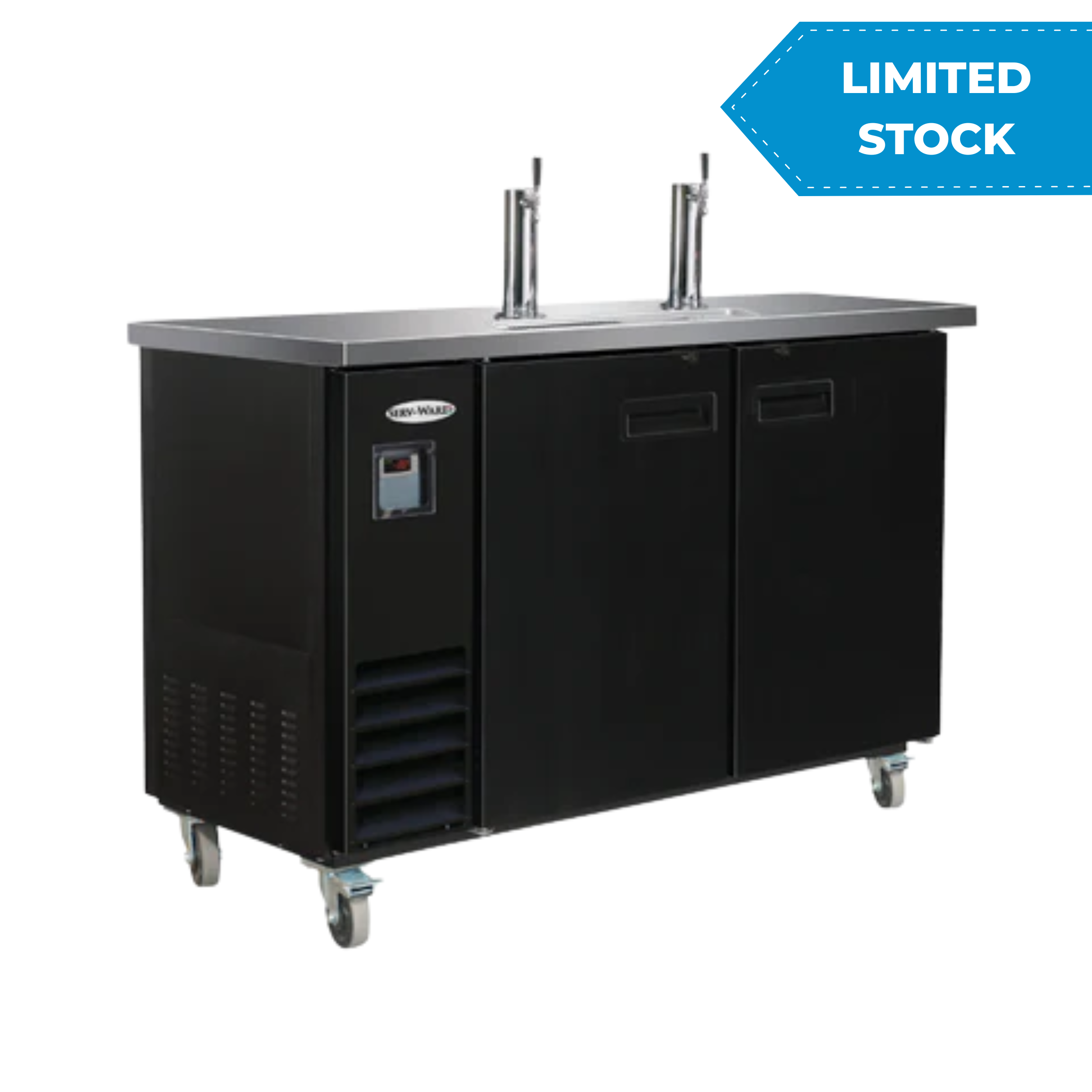 ServWare 61" Beer Dispenser with Double Head Taps