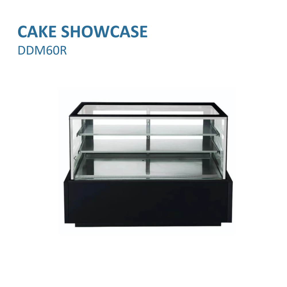 Dukers Refrigerated Cake Display Case Two-section 60"W X 28-1/2"D X 51"H #DDM60R