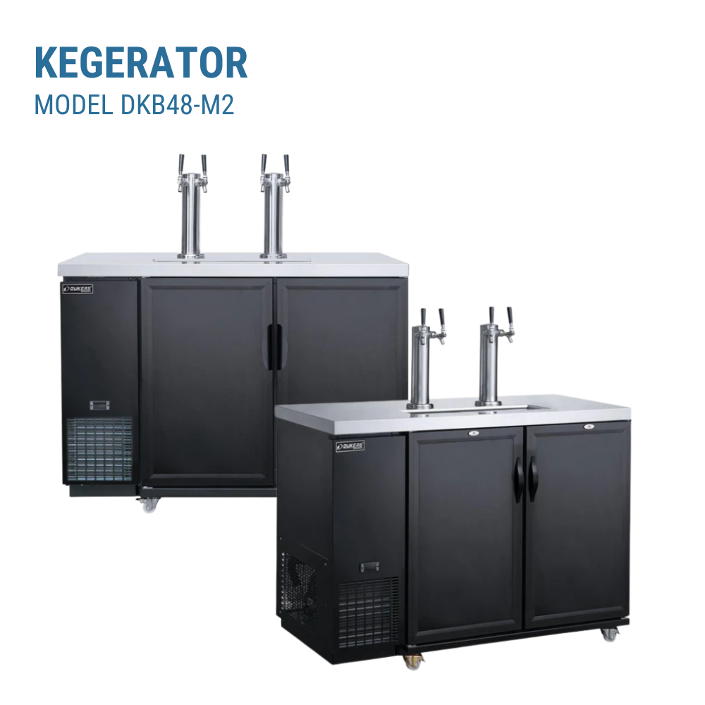 Dukers Kegerator Draft Beer Cooler 49-1/4” X 27” X 35-7/8” #DKB48-M2