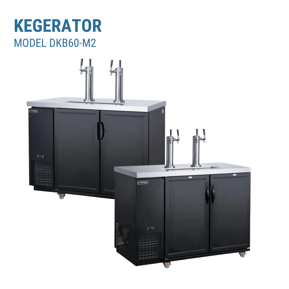 Dukers Kegerator Draft Beer Cooler 61-1/8” X 27” X 35-7/8” #DKB60-M2