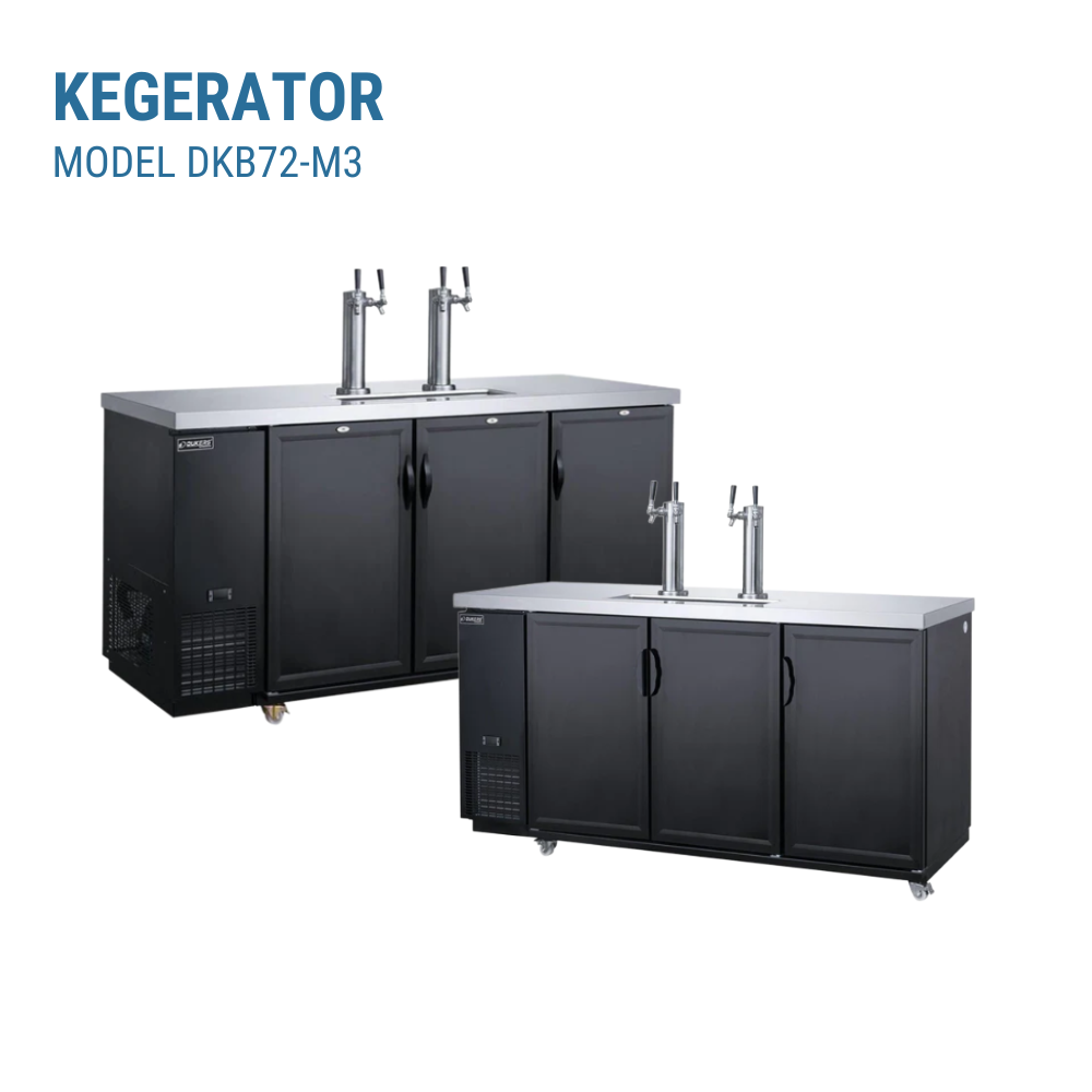 Dukers Kegerator Draft Beer Cooler 73” X 27” X 35-7/8” #DKB72-M3