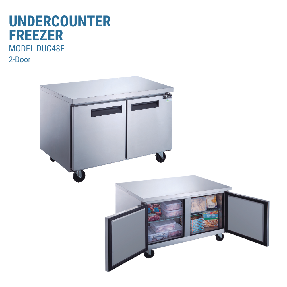 Dukers Undercounter Freezer Reach-in Two-section #DUC48F