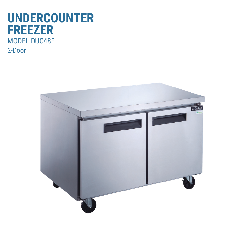 Dukers Undercounter Freezer Reach-in Two-section #DUC48F