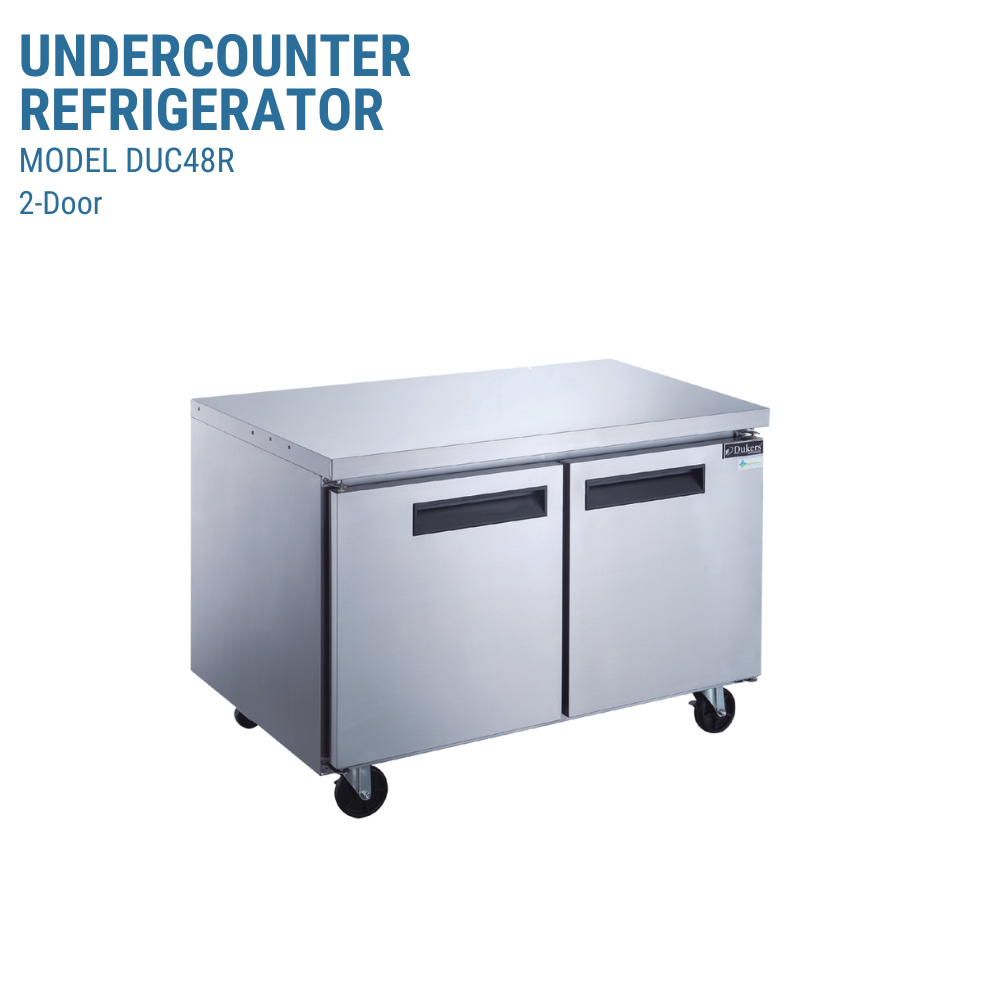 Dukers Undercounter Refrigerator Reach-in Two-section #DUC48R