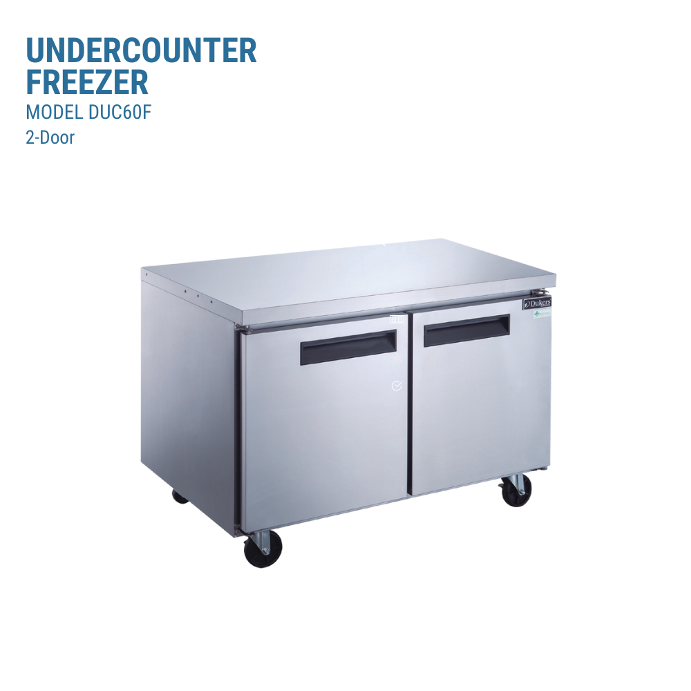 Dukers Undercounter Freezer Reach-in Two-section #DUC60F