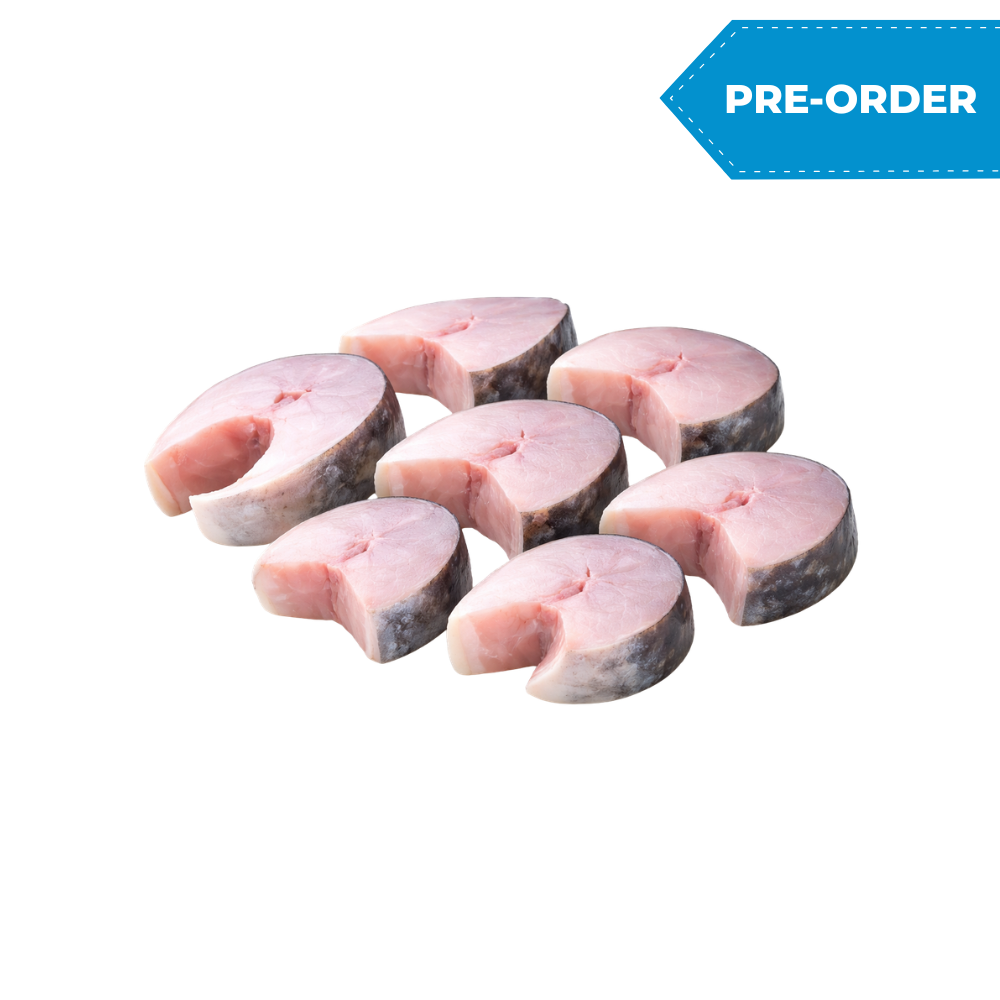 Fresh Silver Pomfret Fish - Cut Pieces (50 lb)