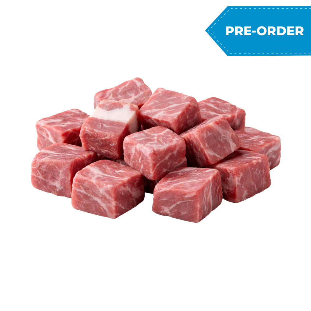 Frozen Halal Australian Baby Goat Bone-in Cubes (35lb/case)