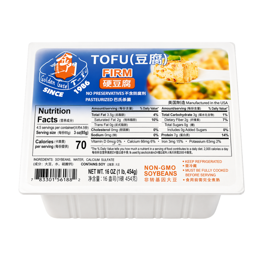 Golden Gate Firm Tofu (30x1lb packs/case)