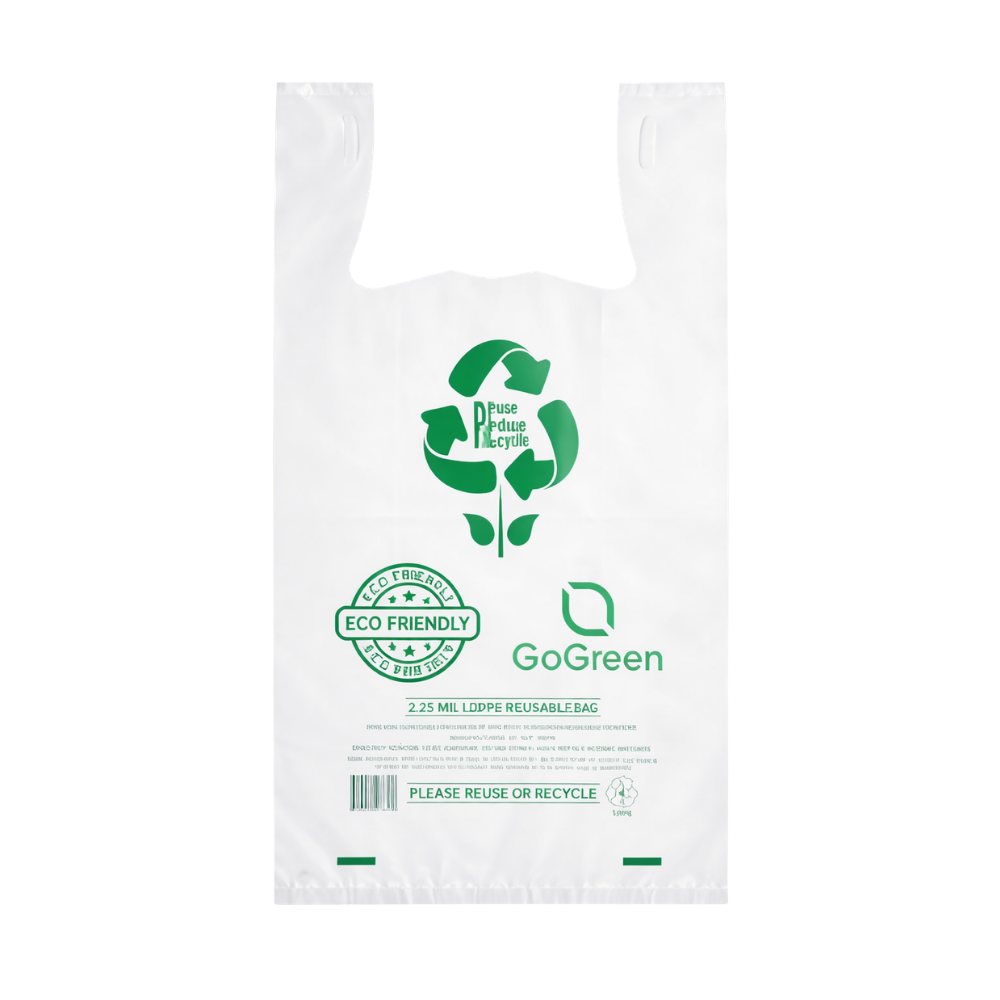Heavy Duty Reusable T-shirt Bags [Sold per Pallet]