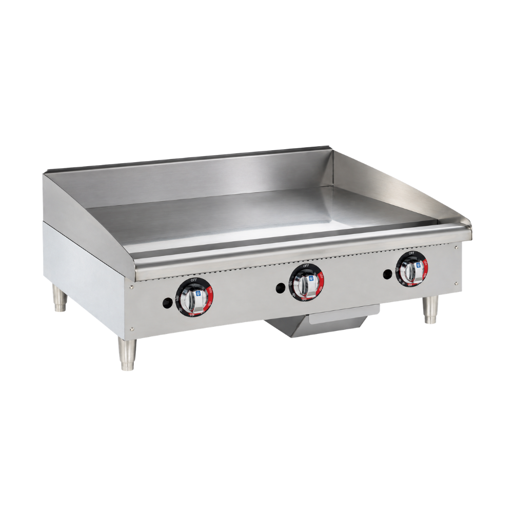 Star-Max® 636TF Natural Gas Griddle – 36″ Wide – Embedded Modulating Thermostat (Polished Steel) – Natural Gas, 84900 Total BTUs