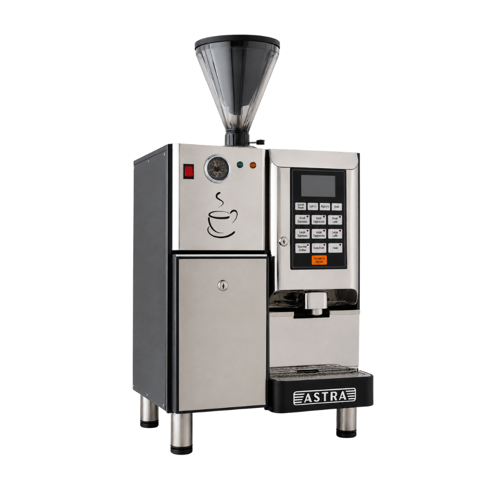 Astra Super Automatic Espresso Machine, 1-Step Double Hopper 220V
