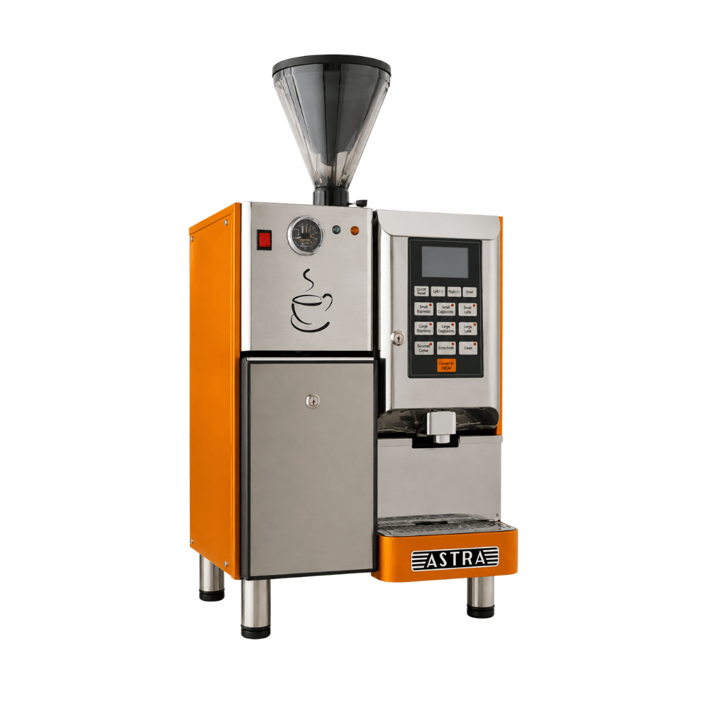 Astra Super Automatic Espresso Machine, 1-Step Double Hopper 220V
