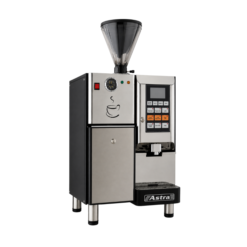 Astra Super Automatic Espresso Machine, 1-Step Double Hopper 220V