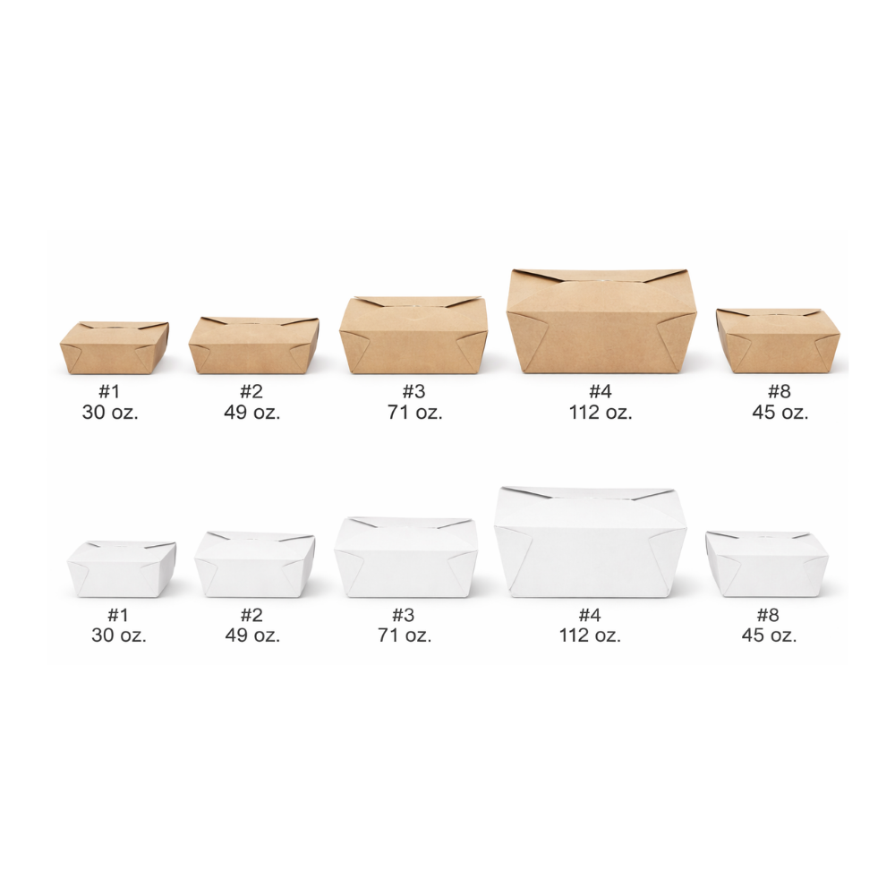 Folded Paper To-Go Containers [Sold per Pallet]