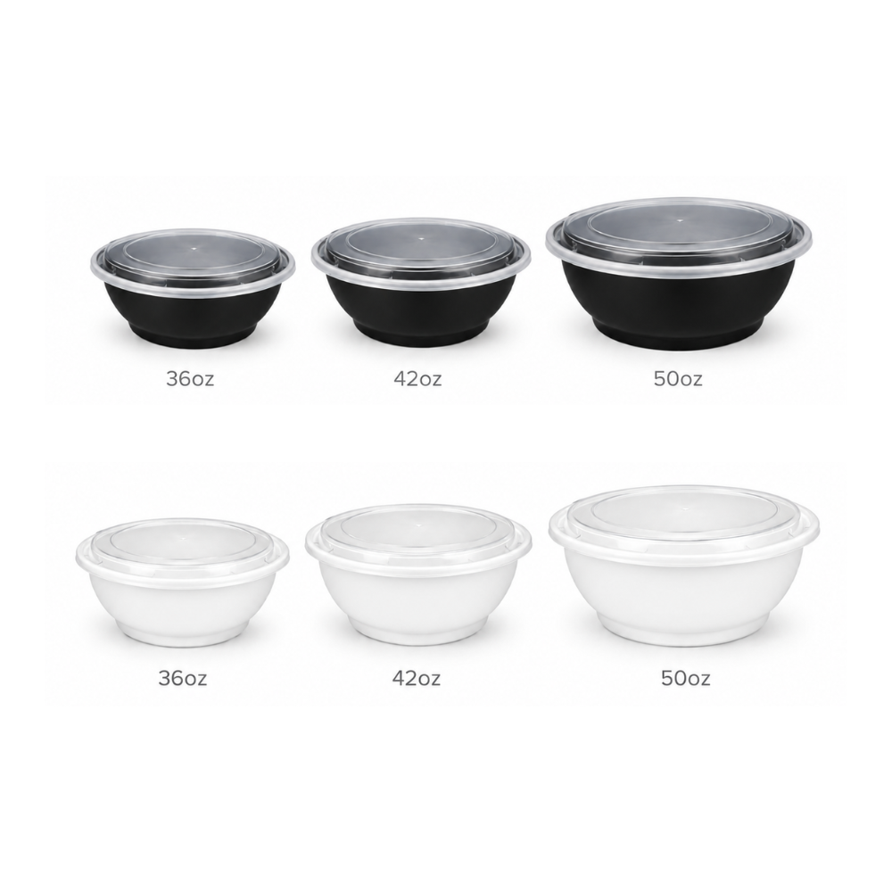 Round Heavy Weight Bowls with Lids [Sold per Pallet]