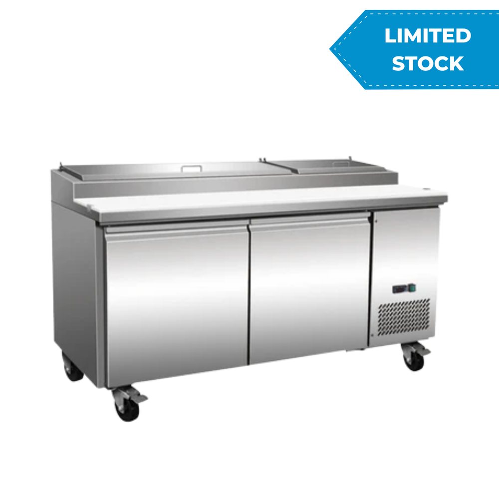 ServWare 71" Pizza Prep Table - 9 Pans