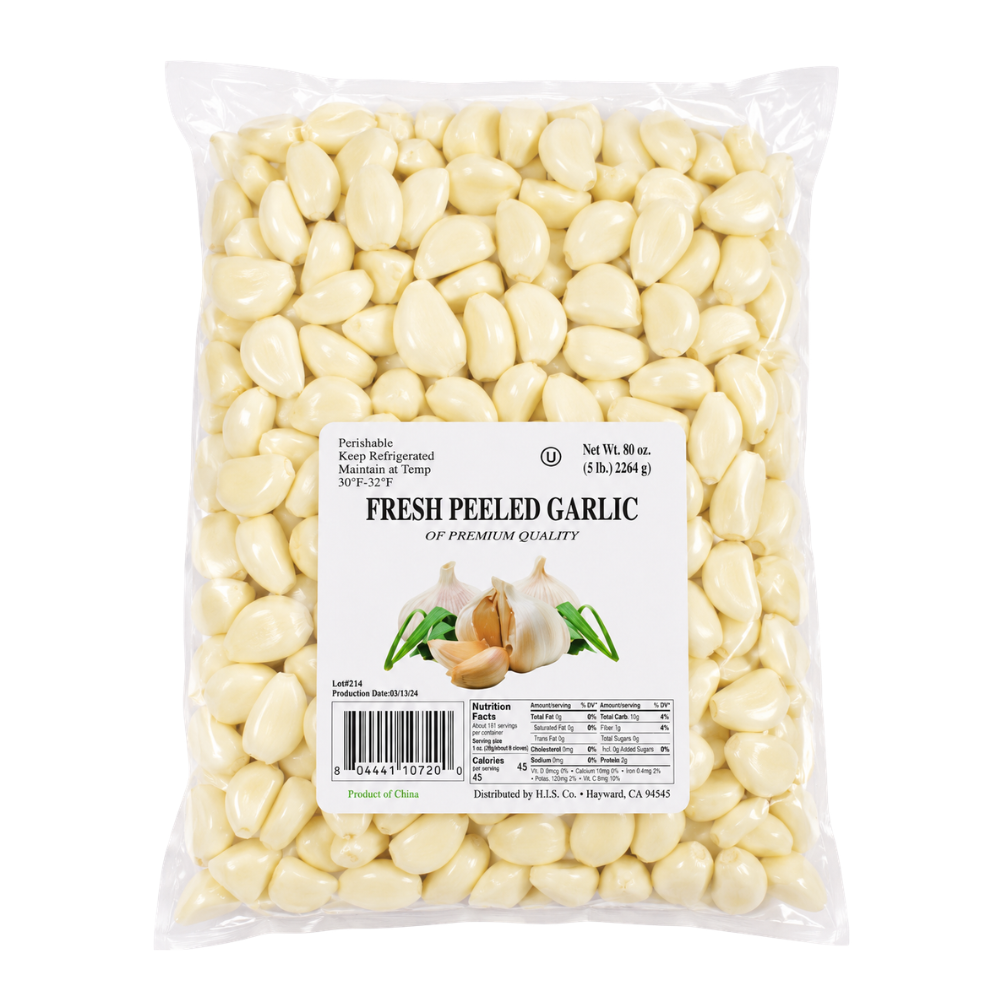 Fresh Peeled Garlic (5lb/pack)