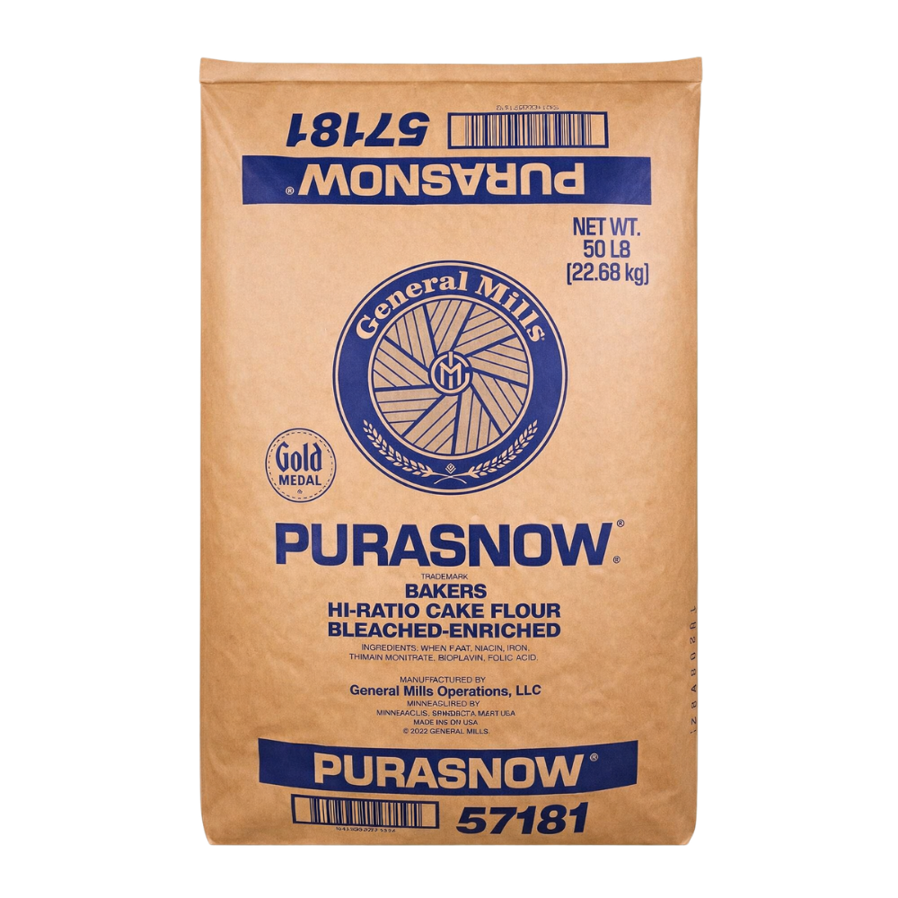 General Mills Purasnow Bakers Hi-Ratio Cake Flour (50lb/sack)