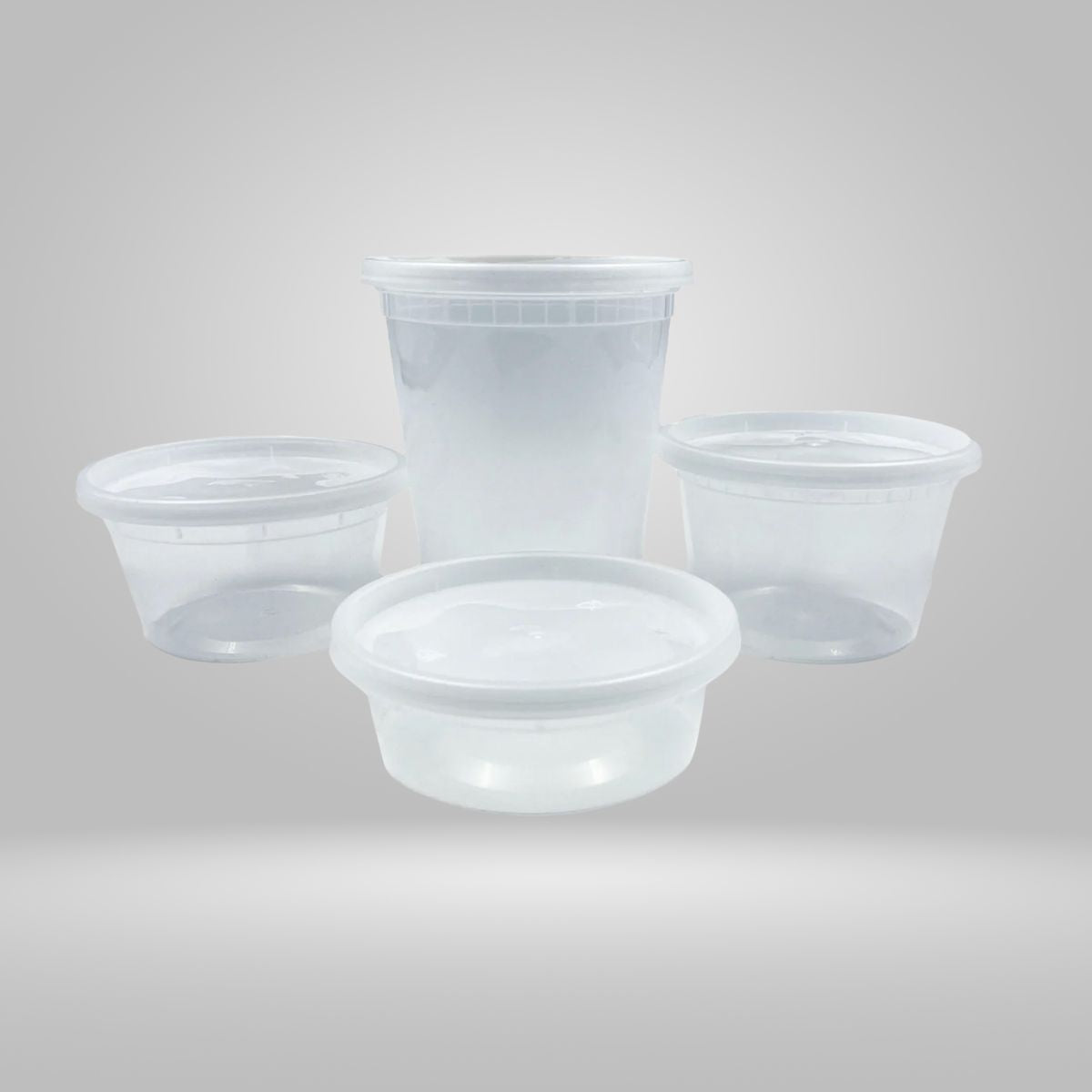 Heavy Duty Clear PP Deli Containers with Clear PP Lid Set