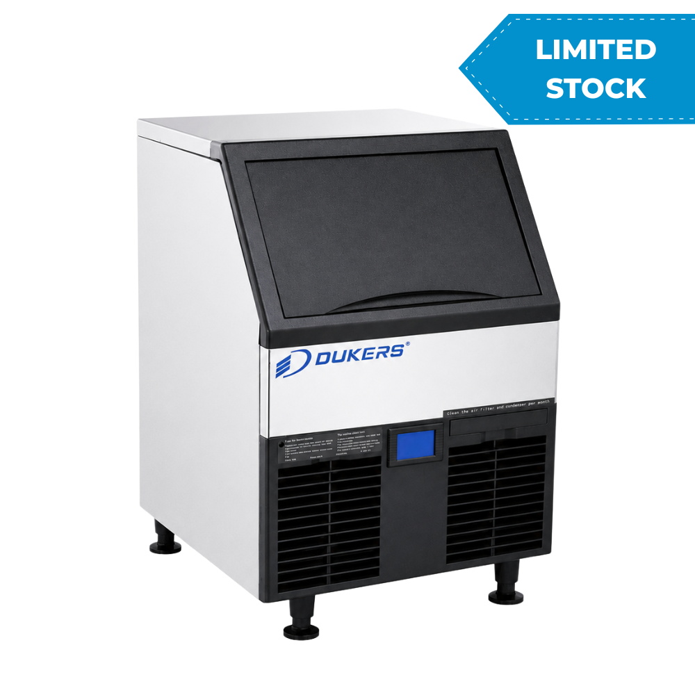 Dukers Commercial Ice Machine With 40 lb Storage Bin – 156 lb Daily Production