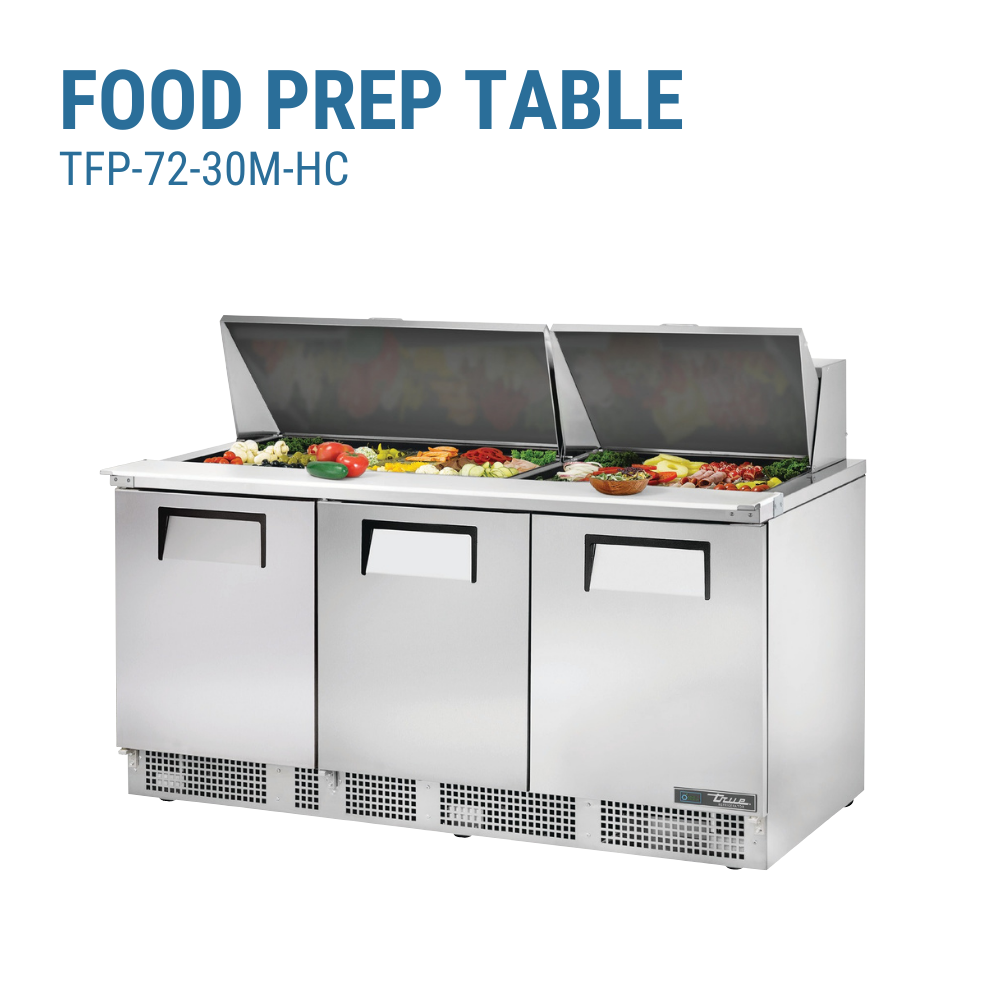 True Refrigeration Sandwich/Salad Unit Three-section  #TFP-72-30M-HC