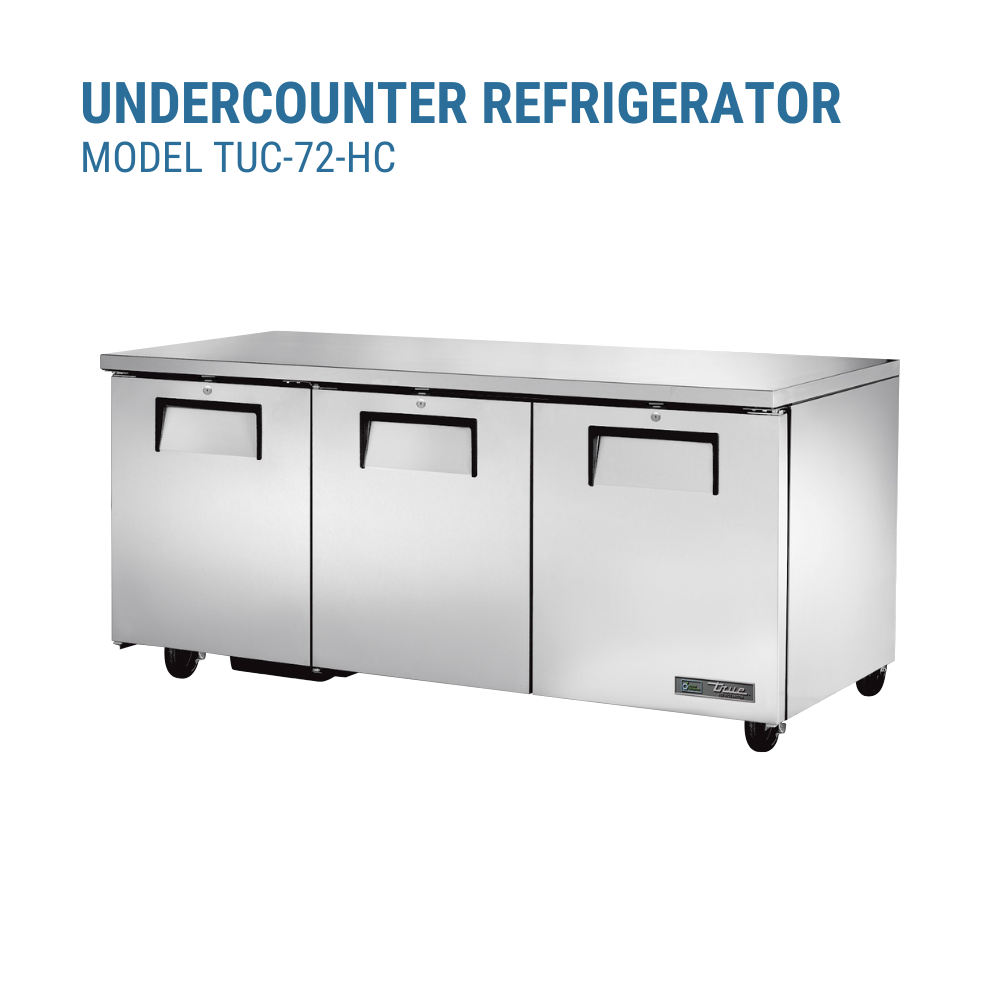True Refrigeration Undercounter Refrigerator 33 38°F #TUC-72-HC