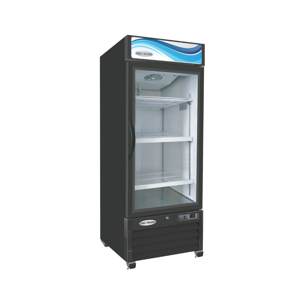 ServWare Glass Door Merchandiser Refrigerator