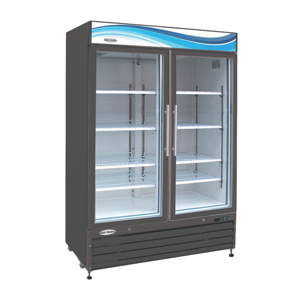 ServWare Glass Door Merchandiser Refrigerator