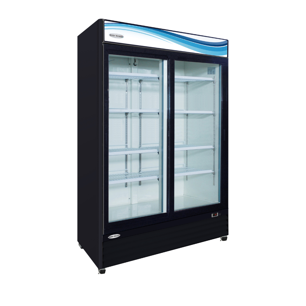 ServWare Glass Door Merchandiser Refrigerator