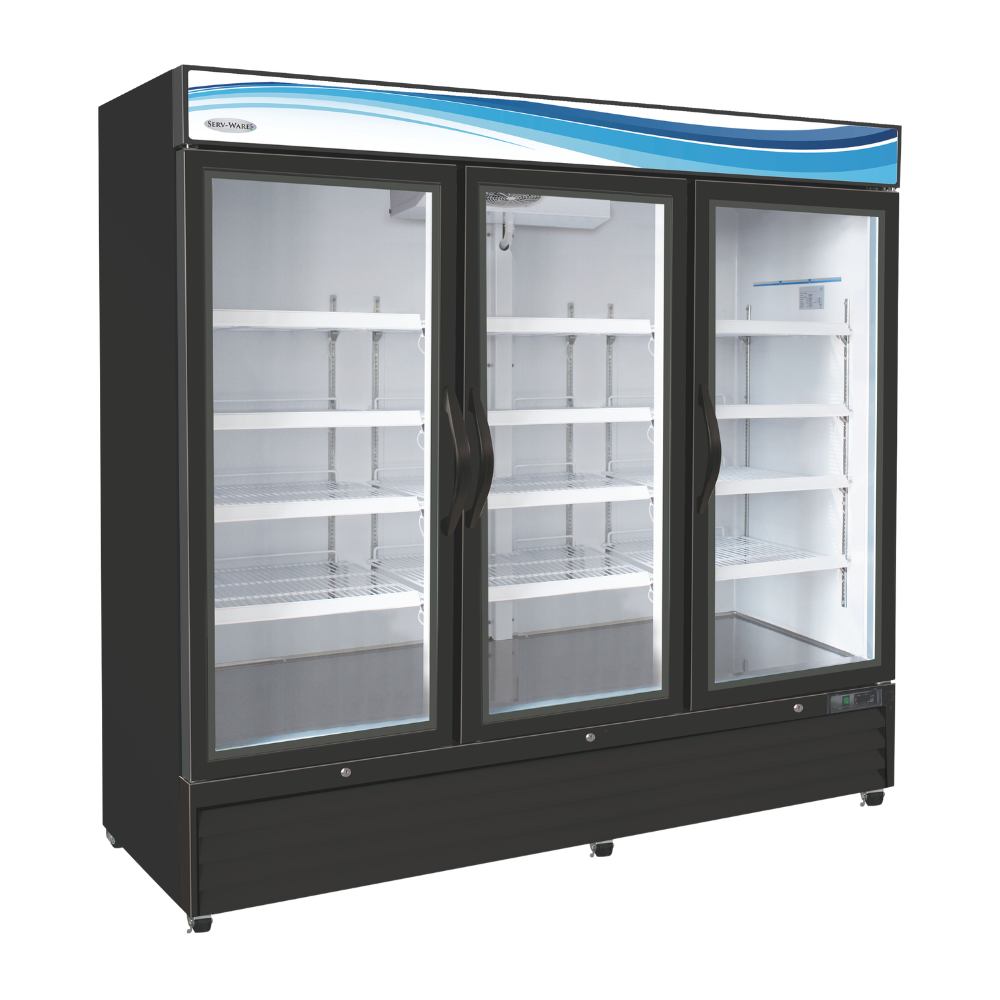 ServWare Glass Door Merchandiser Freezer